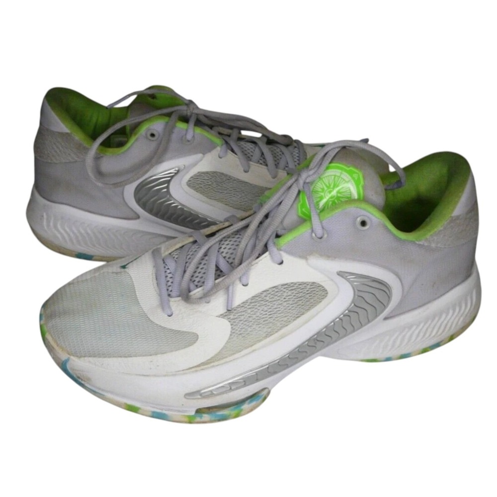 Nike Zoom Freak 4 The Decision Basketball Shoes Size 10.5‎ Gray White Sneakers